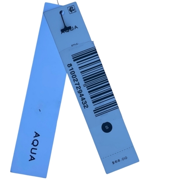 AQUA Black Strapless Ruched Tube Top - 100% Bloomingdale’s Exclusive small - Picture 6 of 11